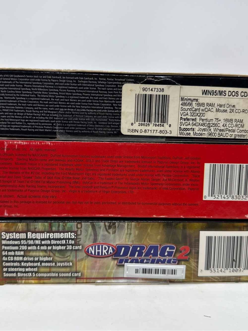 Nascar Racing 1,2 Drag Racing 2 Box Set with Multi-Color Race Car Covers - Picture 8 of 9